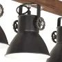 Lámpara de techo industrial madera de mango negro E27 de vidaXL, Lámparas - Ref: Foro24-320523, Precio: 115,26 €, Descuento: %