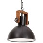 Lámpara colgante industrial redonda 25 W negra 30 cm E27