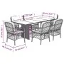 7-piece garden dining set with beige synthetic rattan cushions by , Garden sets - Ref: Foro24-3212062, Price: 888,85 €, Disco...