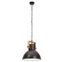 Lámpara colgante industrial redonda 25 W negra 30 cm E27