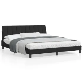 Bed frame with black velvet headboard 180x200 cm by , Beds and slatted bases - Ref: Foro24-3207863, Price: 246,24 €, Discount: %