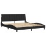 Estructura de cama con cabecero de terciopelo negro 180x200 cm de , Camas y somieres - Ref: Foro24-3207863, Precio: 250,12 €,...