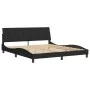 Estructura de cama con cabecero de terciopelo negro 180x200 cm de , Camas y somieres - Ref: Foro24-3207863, Precio: 244,71 €,...