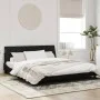 Estructura de cama con cabecero de terciopelo negro 180x200 cm de , Camas y somieres - Ref: Foro24-3207863, Precio: 244,71 €,...