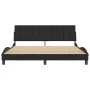 Estructura de cama con cabecero de terciopelo negro 180x200 cm de , Camas y somieres - Ref: Foro24-3207863, Precio: 244,71 €,...