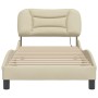 Bed frame with LED lights cream fabric 80x200 cm by , Beds and slatted bases - Ref: Foro24-3213667, Price: 141,06 €, Discount: %