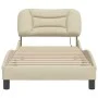 Bed frame with LED lights cream fabric 80x200 cm by , Beds and slatted bases - Ref: Foro24-3213667, Price: 166,13 €, Discount: %