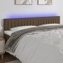 Cabecero con LED de tela marrón oscuro 200x5x78/88 cm en Cabeceros y pies de cama | Comprar online en Foro24