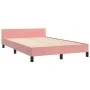 Estructura de cama con cabecero terciopelo rosa 120x190 cm de , Camas y somieres - Ref: Foro24-3270583, Precio: 179,96 €, Des...