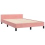 Pink velvet bed frame with headboard 120x190 cm by , Beds and slatted bases - Ref: Foro24-3270583, Price: 195,83 €, Discount: %