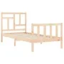 Einzelbettgestell mit Kopfteil aus Massivholz von , Betten und Lattenroste - Ref: Foro24-3193101, Preis: 84,92 €, Rabatt: %