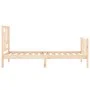 Estructura de cama individual con cabecero madera maciza de , Camas y somieres - Ref: Foro24-3193101, Precio: 84,92 €, Descue...