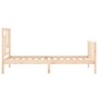Single bed frame with solid wood headboard by , Beds and slatted bases - Ref: Foro24-3193101, Price: 84,92 €, Discount: %
