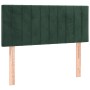 Cabecero con LED de terciopelo verde oscuro 80x5x78/88 cm