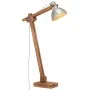 Lámpara de pie madera maciza de mango plateada E27 de vidaXL, Lámparas - Ref: Foro24-320579, Precio: 119,69 €, Descuento: %