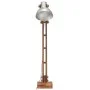 Lámpara de pie madera maciza de mango plateada E27 de vidaXL, Lámparas - Ref: Foro24-320579, Precio: 119,69 €, Descuento: %