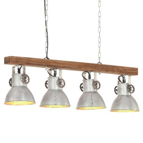 Industrielle Deckenleuchte aus silbernem Mangoholz E27 von vidaXL, Lampen - Ref: Foro24-320521, Preis: 103,66 €, Rabatt: %