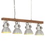 Industrielle Deckenleuchte aus silbernem Mangoholz E27 von vidaXL, Lampen - Ref: Foro24-320521, Preis: 103,66 €, Rabatt: %