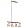 Lámpara de techo industrial madera de mango plateado E27 de vidaXL, Lámparas - Ref: Foro24-320521, Precio: 91,36 €, Descuento: %