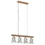 Lámpara de techo industrial madera de mango plateado E27 de vidaXL, Lámparas - Ref: Foro24-320521, Precio: 91,36 €, Descuento: %