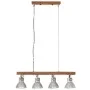 Lámpara de techo industrial madera de mango plateado E27 de vidaXL, Lámparas - Ref: Foro24-320521, Precio: 91,36 €, Descuento: %