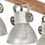 Lámpara de techo industrial madera de mango plateado E27 de vidaXL, Lámparas - Ref: Foro24-320521, Precio: 91,36 €, Descuento: %
