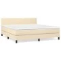 Box spring bed with cream fabric mattress 180x200 cm by , Beds and slatted bases - Ref: Foro24-3139918, Price: 549,34 €, Disc...