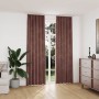 Cortinas opacas ganchos 2 pzas terciopelo rosa viejo 140x245 cm