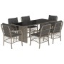 Garden dining set 7 pieces and light gray synthetic rattan cushions by , Garden sets - Ref: Foro24-3212066, Price: 697,92 €, ...