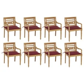 Batavia Stühle 8 Einheiten aus massivem Teakholz mit Kissen von , Gartenstühle - Ref: Foro24-3073358, Preis: 1,00 €, Rabatt: %