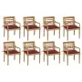 Batavia Stühle 8 Einheiten aus massivem Teakholz mit Kissen von , Gartenstühle - Ref: Foro24-3073358, Preis: 1,00 €, Rabatt: %