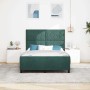 Estructura de cama Verde oscuro 140 x 200 cm Terciopelo