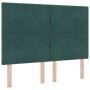 Estructura de cama Verde oscuro 140 x 200 cm Terciopelo
