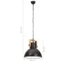 Runde industrielle Pendelleuchte 25 W schwarz 40 cm E27 von vidaXL, Lampen - Ref: Foro24-320535, Preis: 81,06 €, Rabatt: %