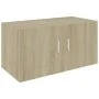 Sonoma oak engineered wood wall cabinet 80x39x40 cm by vidaXL, Shelves and shelves - Ref: Foro24-802798, Price: 84,11 €, Disc...