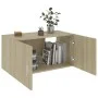Sonoma oak engineered wood wall cabinet 80x39x40 cm by vidaXL, Shelves and shelves - Ref: Foro24-802798, Price: 84,11 €, Disc...