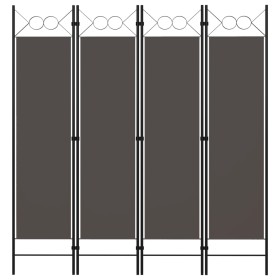 Biombo divisor de 4 paneles gris antracita 160x180 cm de vidaXL, Divisores de ambientes - Ref: Foro24-320704, Precio: 38,54 €...
