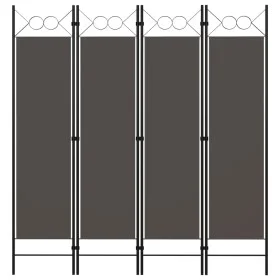 Trennwand mit 4 anthrazitgrauen Paneelen 160x180 cm von vidaXL, Raumteiler - Ref: Foro24-320704, Preis: 37,86 €, Rabatt: %