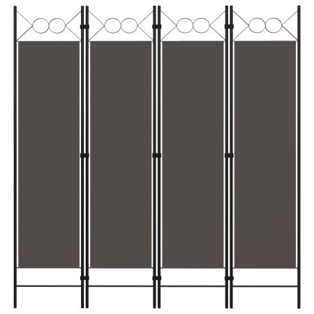 Trennwand mit 4 anthrazitgrauen Paneelen 160x180 cm von vidaXL, Raumteiler - Ref: Foro24-320704, Preis: 38,54 €, Rabatt: %