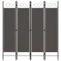 Trennwand mit 4 anthrazitgrauen Paneelen 160x180 cm von vidaXL, Raumteiler - Ref: Foro24-320704, Preis: 37,86 €, Rabatt: %