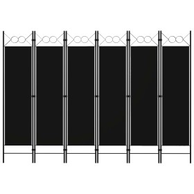Biombo divisor de 6 paneles negro 240x180 cm de vidaXL, Divisores de ambientes - Ref: Foro24-320714, Precio: 54,63 €, Descuen...