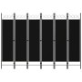 Biombo divisor de 6 paneles negro 240x180 cm de vidaXL, Divisores de ambientes - Ref: Foro24-320714, Precio: 52,65 €, Descuen...