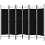 Biombo divisor de 6 paneles negro 240x180 cm de vidaXL, Divisores de ambientes - Ref: Foro24-320714, Precio: 52,65 €, Descuen...
