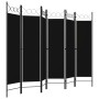 Biombo divisor de 6 paneles negro 240x180 cm de vidaXL, Divisores de ambientes - Ref: Foro24-320714, Precio: 52,65 €, Descuen...