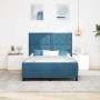 Estructura de cama Azul oscuro 140 x 200 cm Terciopelo