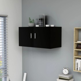 Armario de pared madera contrachapada negro 80x39x40 cm de vidaXL, Estantes y estanterías - Ref: Foro24-802796, Precio: 53,16...
