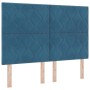 Estructura de cama Azul oscuro 140 x 200 cm Terciopelo
