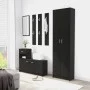 Flurschrank aus schwarzem Sperrholz 55x25x189 cm von vidaXL, Kleiderschränke - Ref: Foro24-802850, Preis: 124,19 €, Rabatt: %