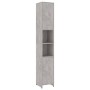 Badezimmerschrank aus betongrauem Sperrholz, 30 x 30 x 183,5 cm von vidaXL, Badezimmermöbel - Ref: Foro24-802601, Preis: 65,7...