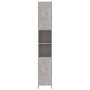 Badezimmerschrank aus betongrauem Sperrholz, 30 x 30 x 183,5 cm von vidaXL, Badezimmermöbel - Ref: Foro24-802601, Preis: 65,7...